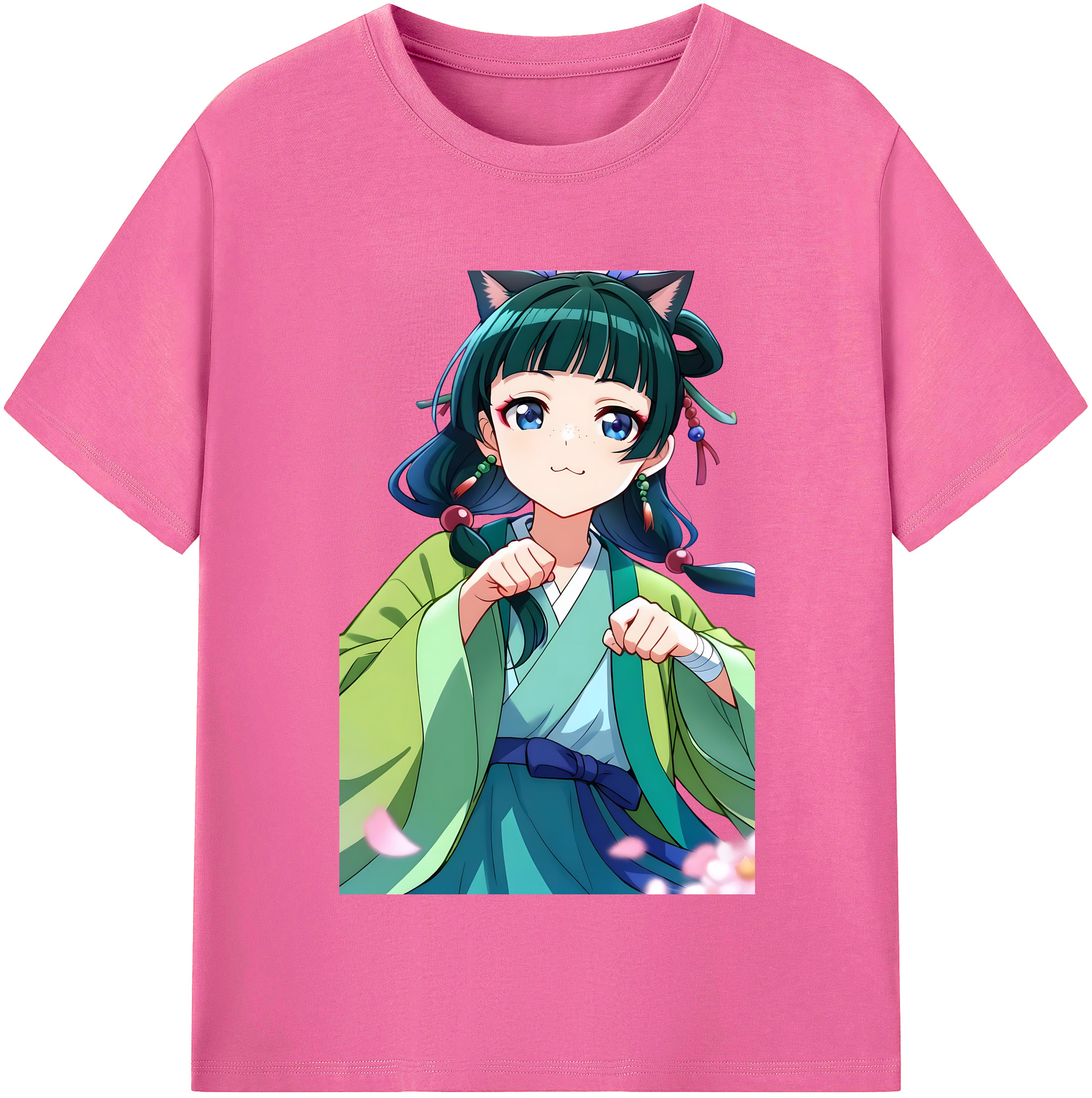 （画像用） 薬屋のひとりごと The Apothecary Diaries レディースカジュアルプリントTシャツ（綿100％）